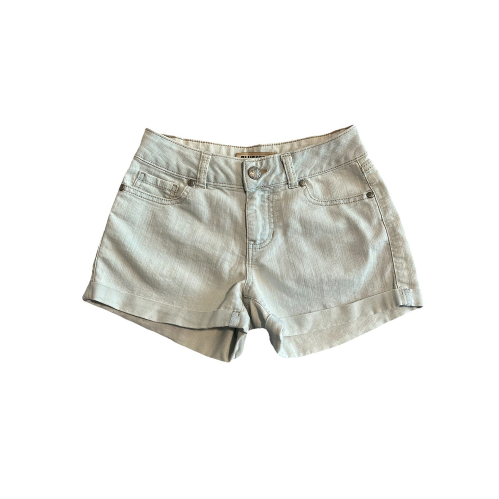 Blue Spice Denim Shorts Womens Size 0 Light Blue Rolled Cuff